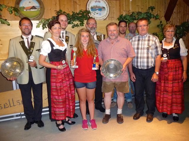 Pokalgewinner und Vereinsmeister vom Königsschießen 2015