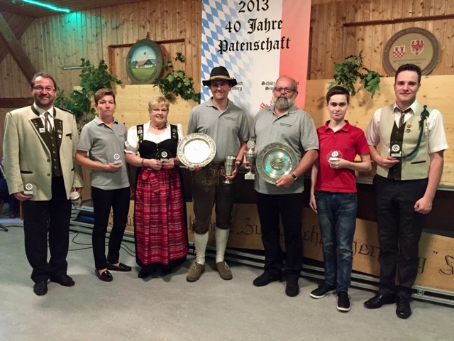 Pokalgewinner und Vereinsmeister vom Königsschießen 2017