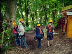 Anfangs im "Altmühltaler Kletterpark"